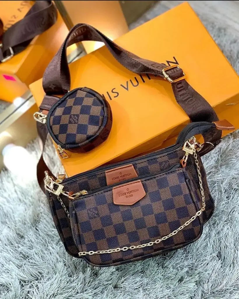 Bolso Louis Vuitton Multi Pochette Damier Ébène